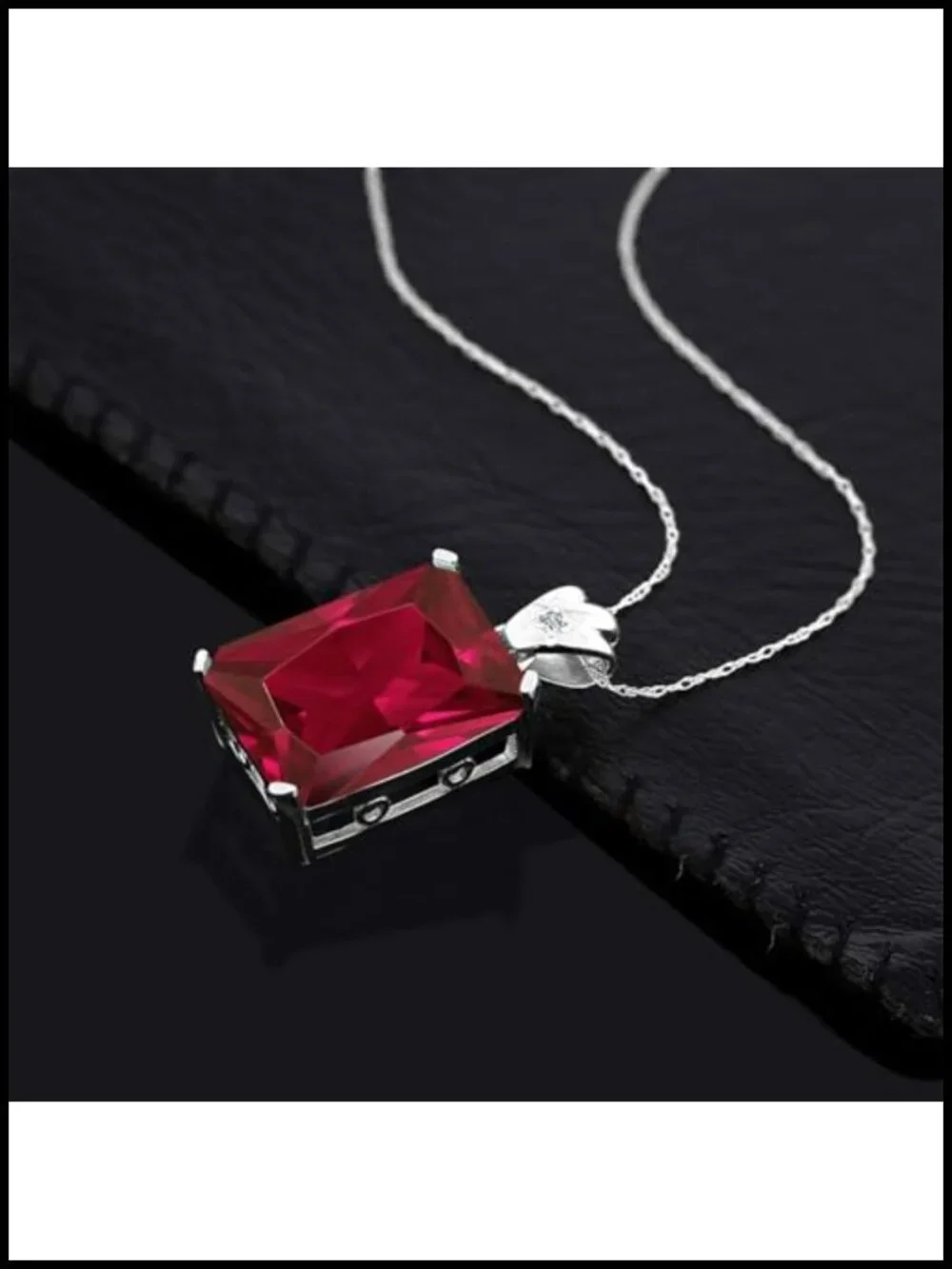 925 Sterling Silver 20ctw Gemstone Birthstone Pendant Necklace 18